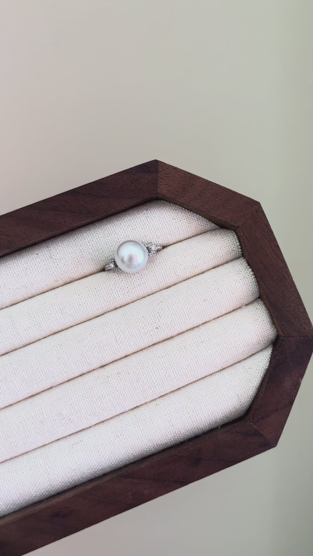 Southsea white pearl ring